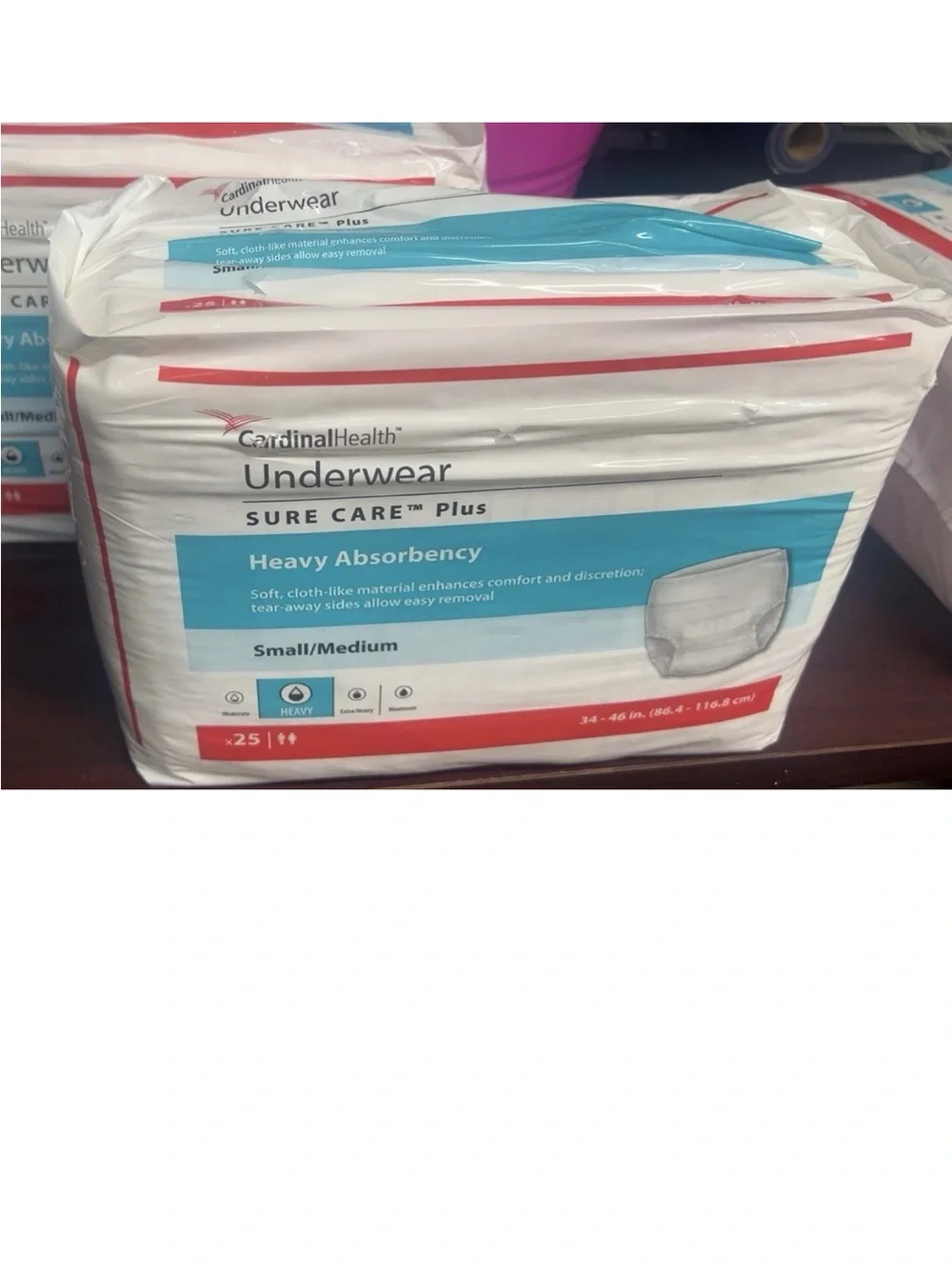 Sure Care Plus Heavy Absorbency Adult Underwear - White (Small/Medium) 2 packs